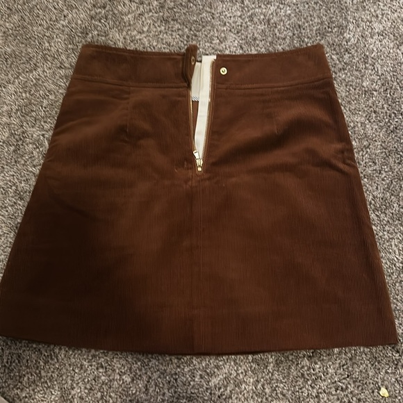 J CREW BROWN CORDUROY SKIRT SIZE 0 - Picture 6 of 8